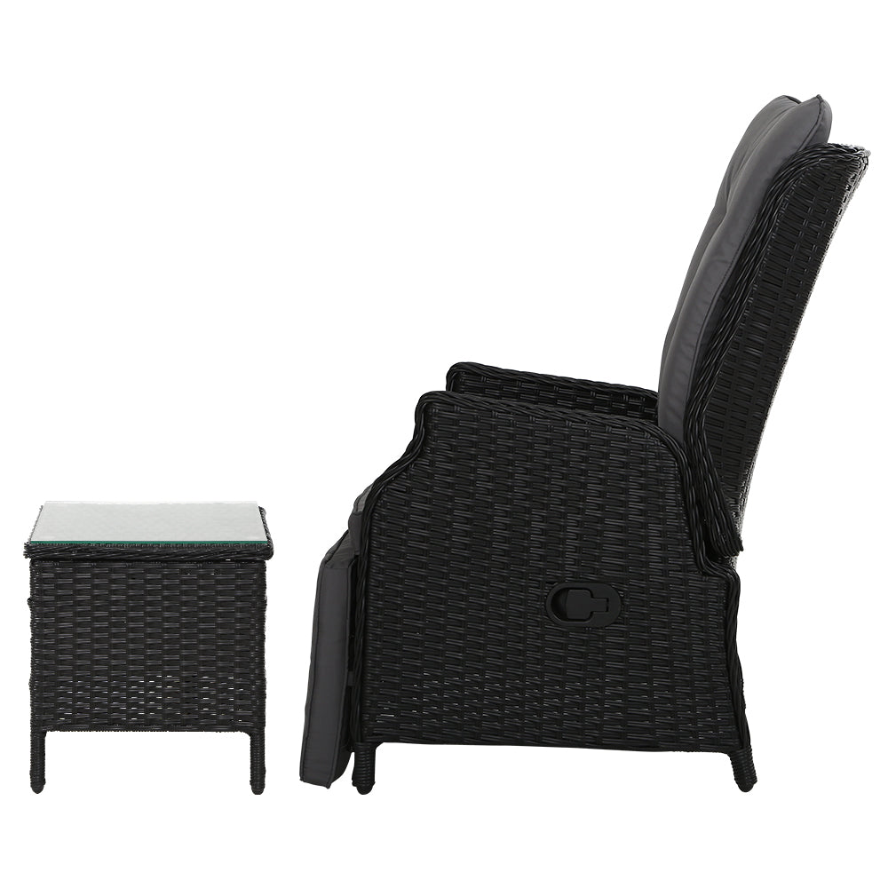 NNEDSZ Recliner Chairs Sun lounge Setting Outdoor Furniture Patio Wicker Sofa