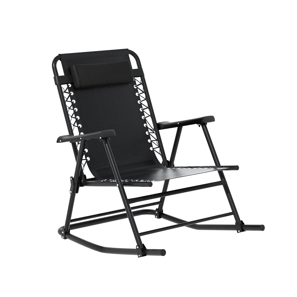 NNEDSZ Outdoor Rocking Chair Folding Reclining Recliner Patio Furniture Garden