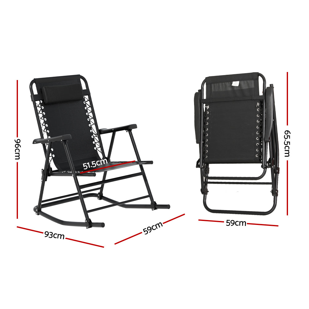 NNEDSZ Outdoor Rocking Chair Folding Reclining Recliner Patio Furniture Garden
