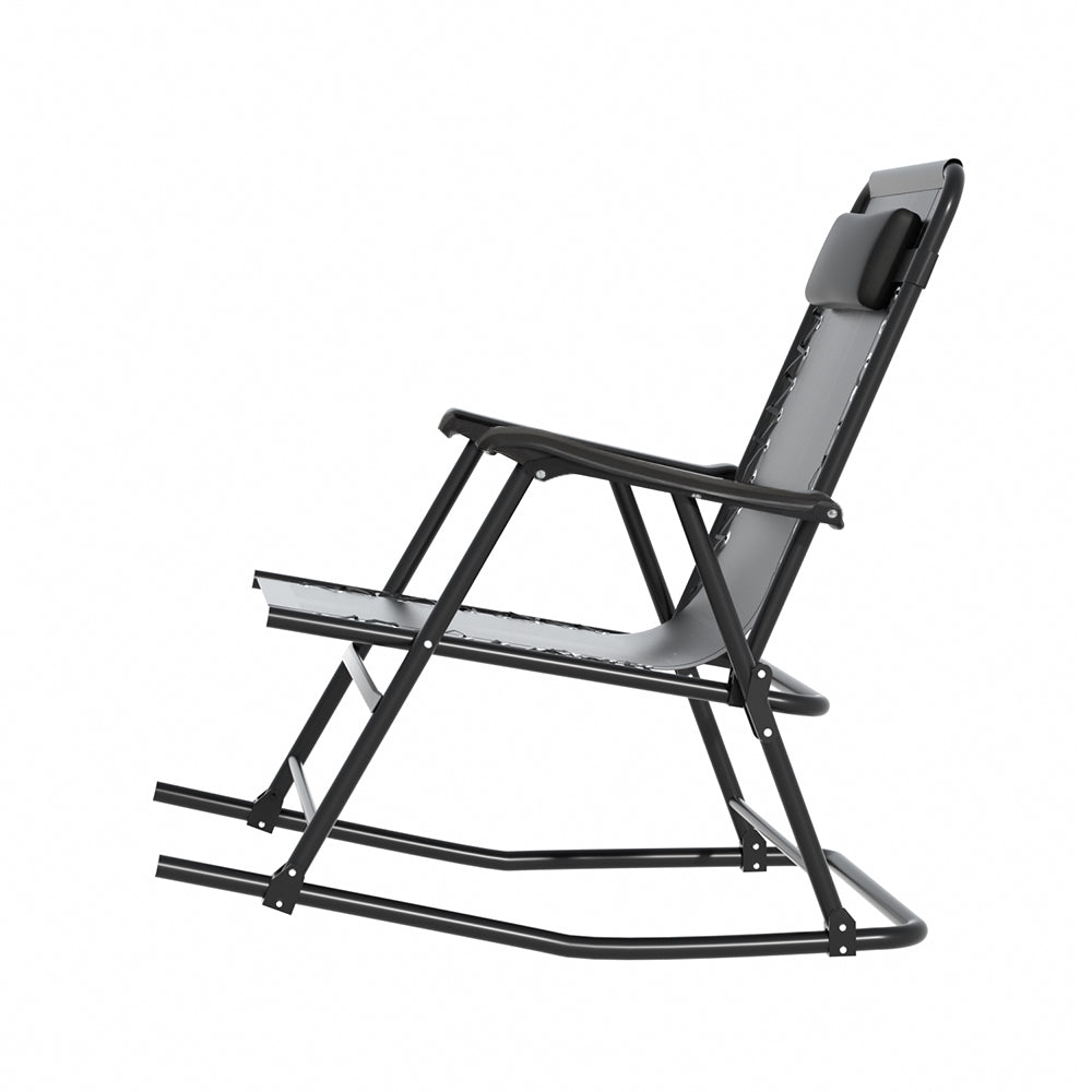 NNEDSZ Outdoor Rocking Chair Folding Reclining Recliner Patio Furniture Garden