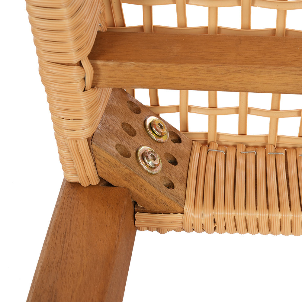 NNEDSZ Gardeon Outdoor Garden Bench Seat Dining Acacia Wood 2-Seater Patio Furniture