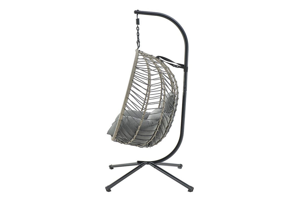 NNEKGE Mackenzie Outdoor Furniture Egg Chair (Grey Grey)