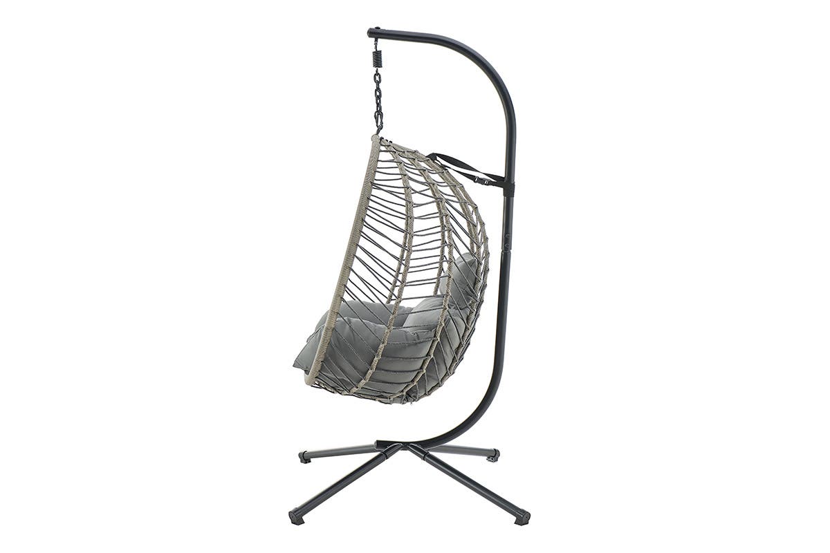 NNEKGE Mackenzie Outdoor Furniture Egg Chair (Grey Grey)