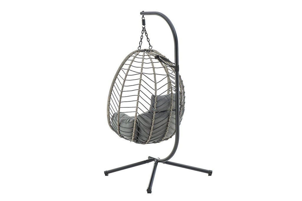 NNEKGE Mackenzie Outdoor Furniture Egg Chair (Grey Grey)