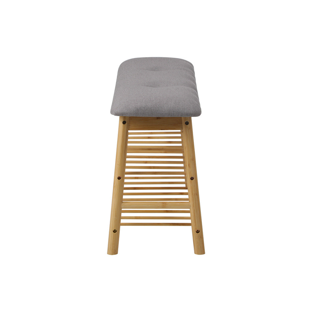 NNEED Shoe Storage Bench Bamboo 90cm