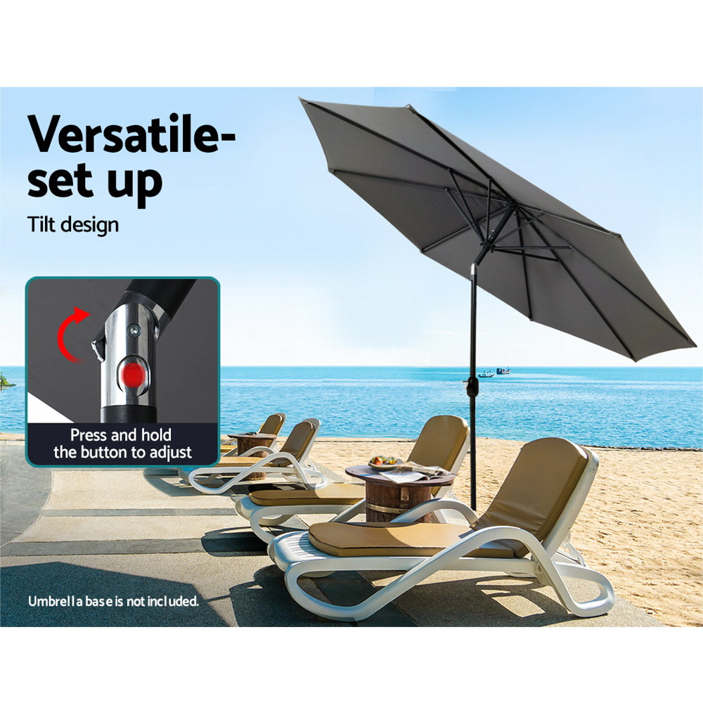 NNEDSZ Outdoor Umbrella 3m Umbrellas Garden Beach Tilt Sun Patio Deck Shelter