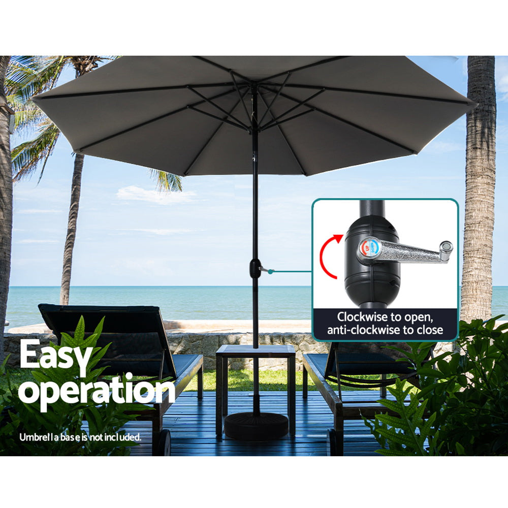 NNEDSZ Outdoor Umbrella 3m Umbrellas Garden Beach Tilt Sun Patio Deck Shelter