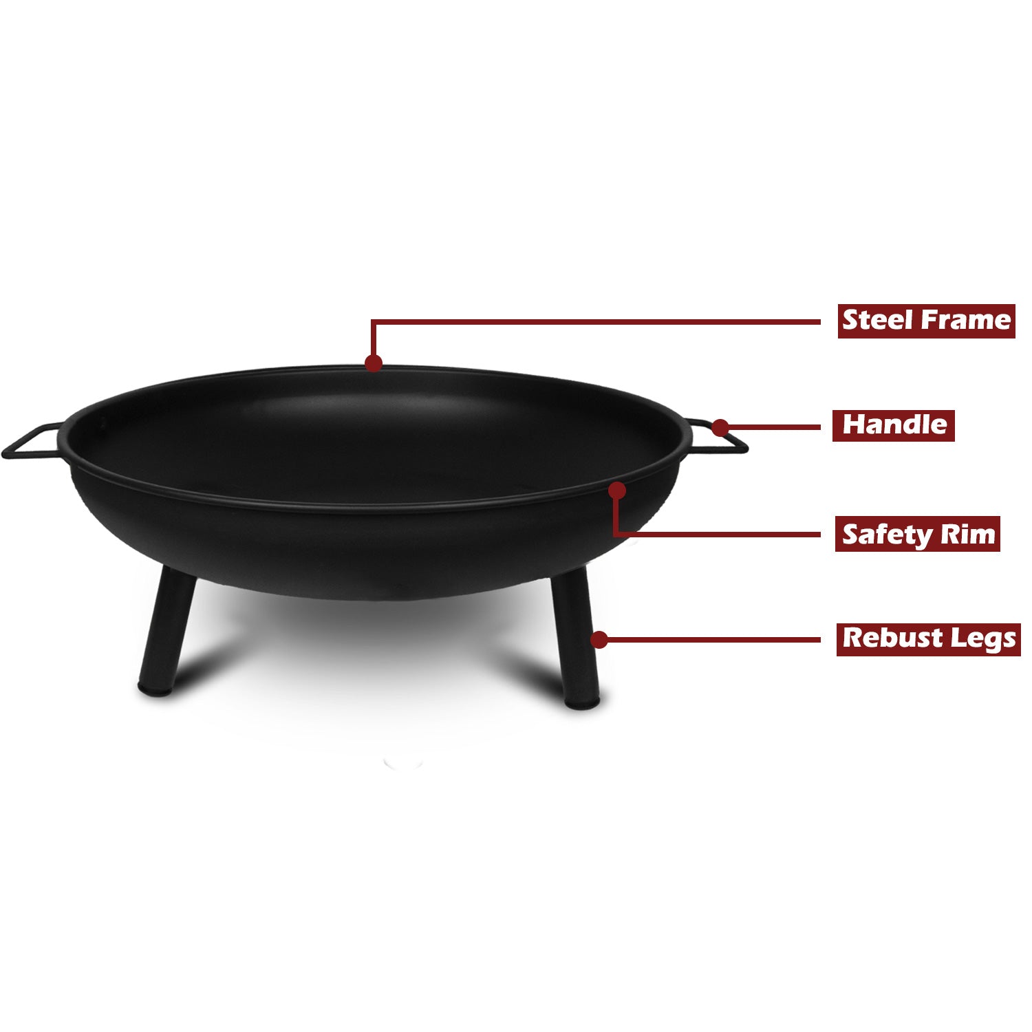 NNEDSZ Portable Outdoor Fire Pit Fireplace Open Patio Heater Garden Plant Bowl Steel