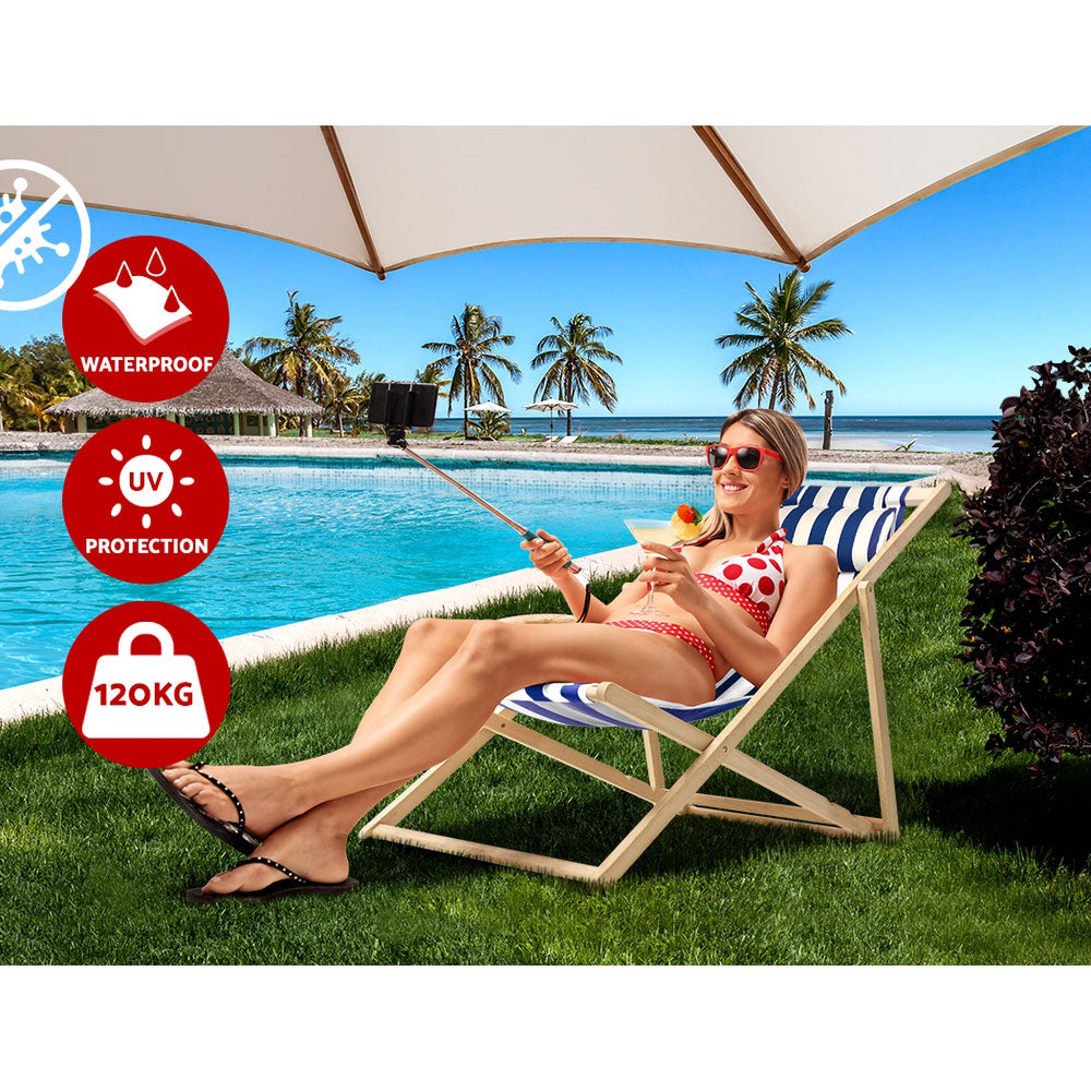 NNEDSZ Furniture Sun Lounge Beach Chairs Deck Chair Folding Wooden Patio