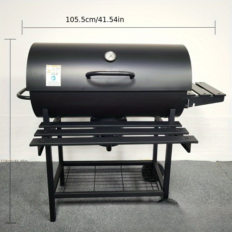 NNETM Outdoor Multifunctional BBQ Grill Rack with Iron Plate