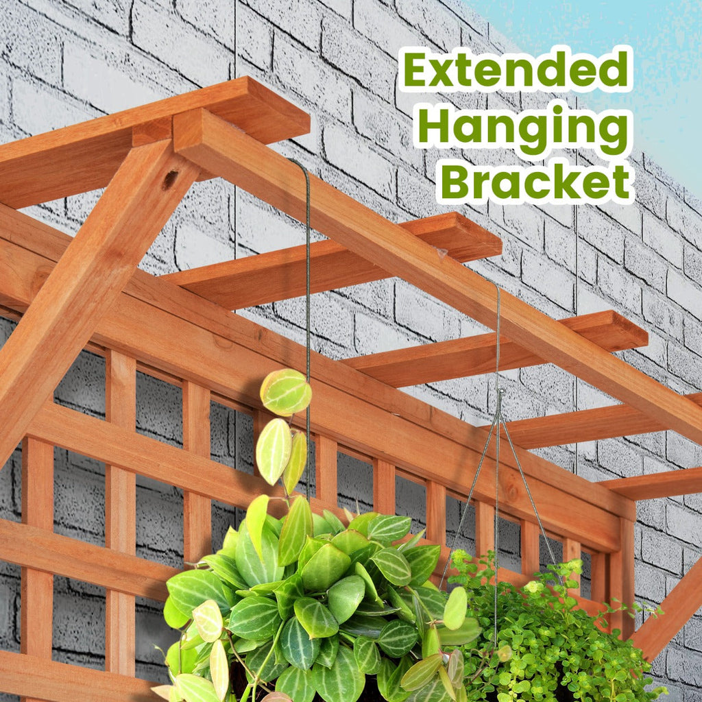 NNECW Raised Garden Bed with Trellis and Drainage Holes for Garden/Patio Balcony