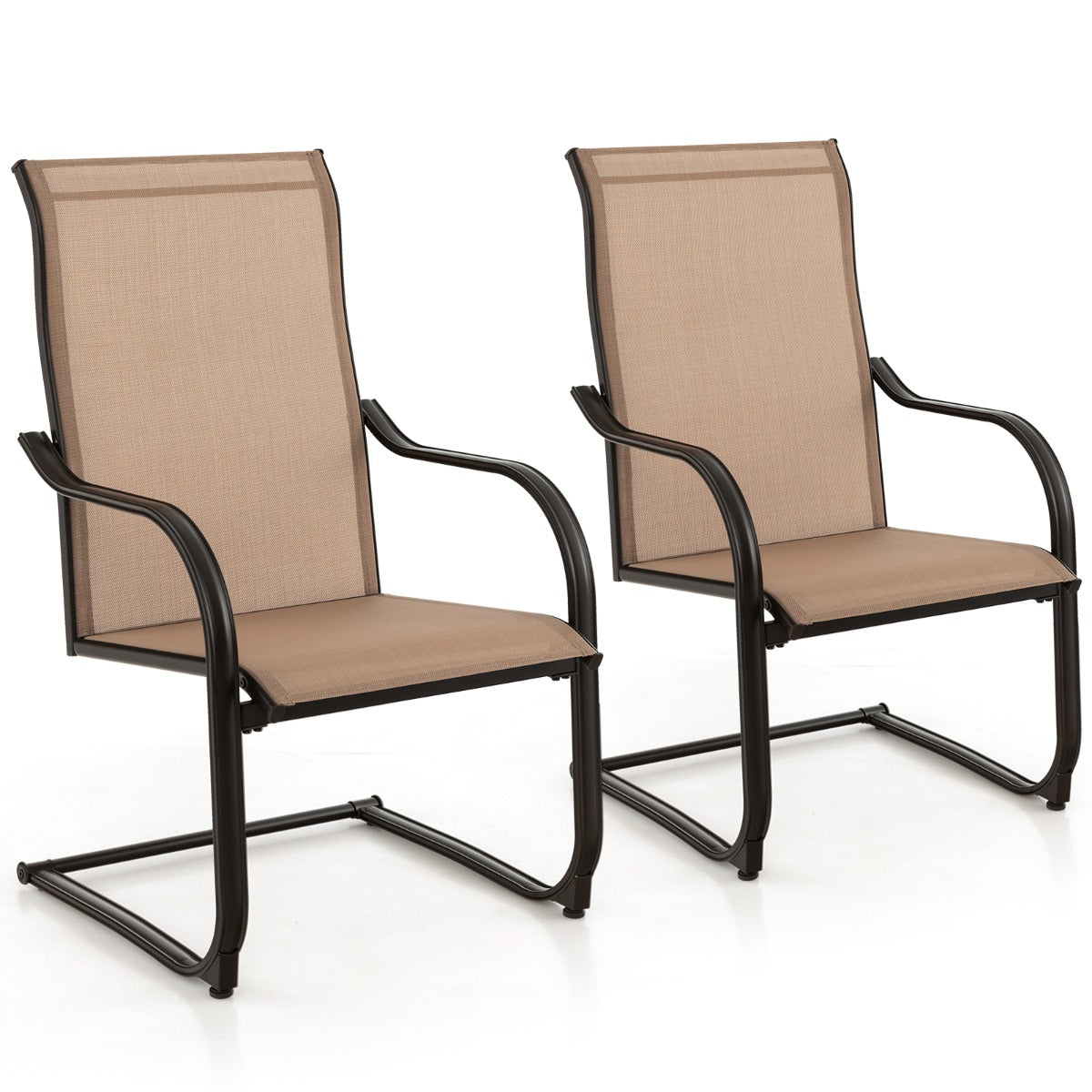 NNECW High Back Patio Chairs with Breathable Fabric for Backyard